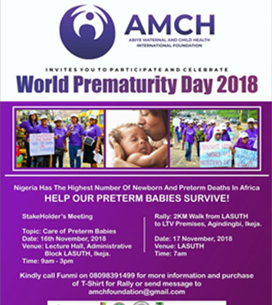 AMCH WORLD PREMATURITY DAY CELEBRATION 2018